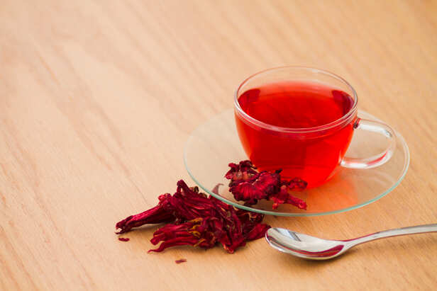 Fresh Cup of Ruby-Red Hibiscus Tea