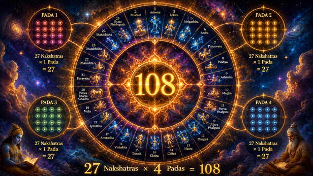 27 Nakshatras and 108 Vishnu Sahasranama Shlokas