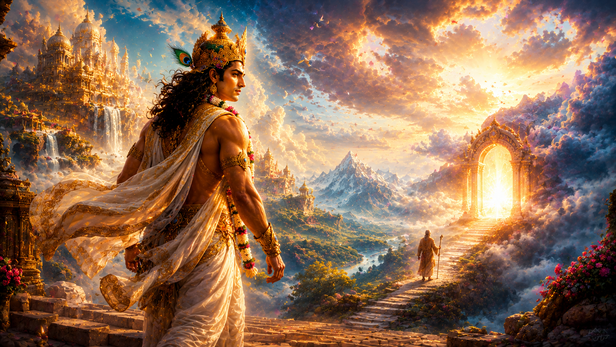 Indra Leaving Heaven in Search of the True Self