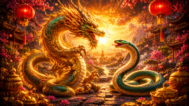 Dragon and Snake Welcoming New Opportunities