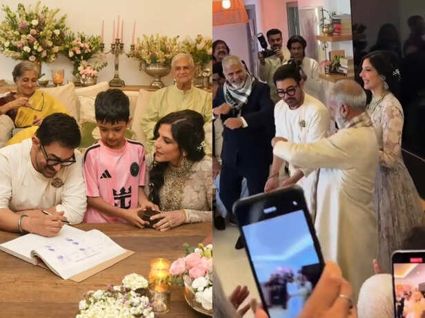 Aamir Khan and Gauri Spratt During Their Wedding Ceremony