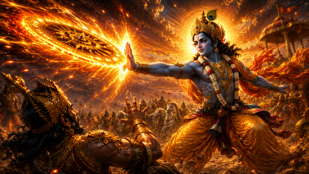 Lord Krishna Stop His Own Divine