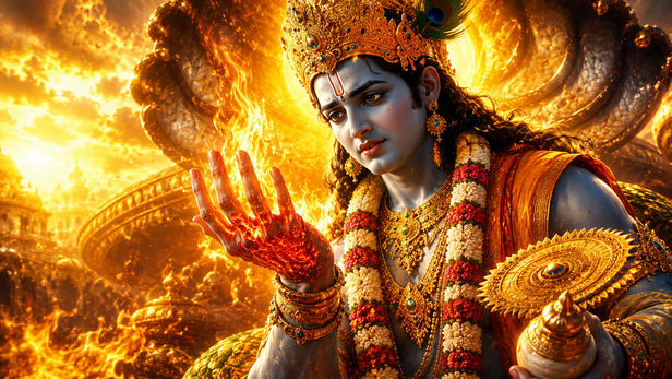 Lord Vishnu Burned His Hand
