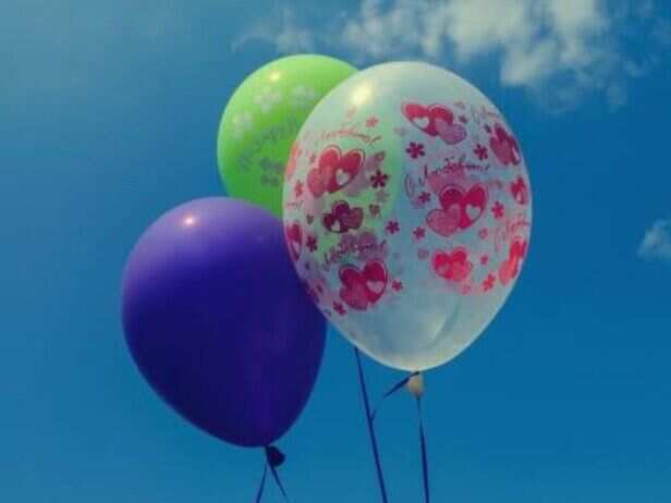 The air inside the balloon is under higher pressure than the air outside
