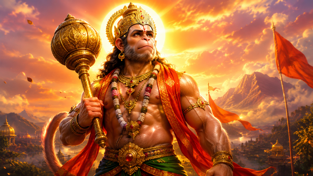 Hanuman Meeting Lord Rama in Brahmin Disguise