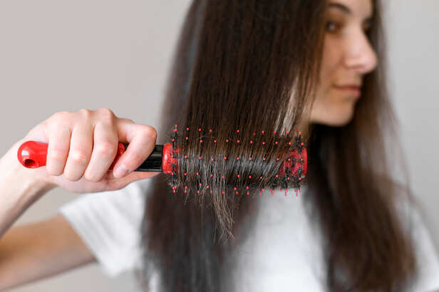 Hair Strands on a Hairbrush