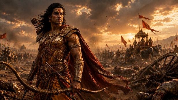 Karna on the Battlefield of Kurukshetra