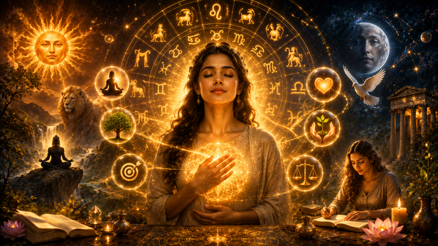 Peaceful Pisces Woman Near Water