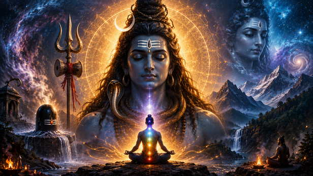 Lord Shiva in Deep Meditation
