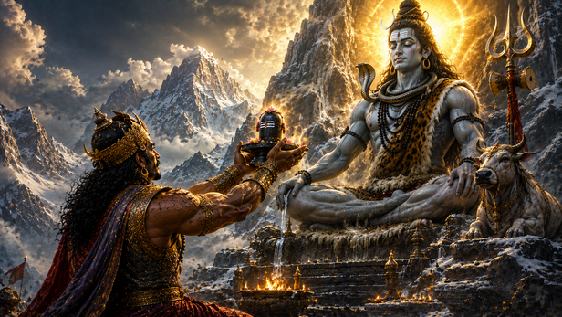 Ravana Holding the Divine Sword Chandrahās