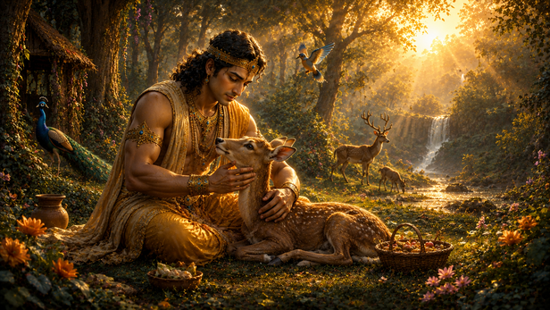 Bharata Caring for a Deer