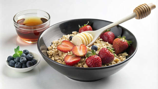 A bowl  fresh berries