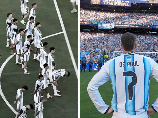 X/@TouchlineX | The Argentina squad looking distraught after the finals