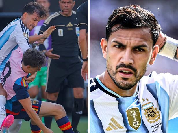 X/@TheFootyFeed | Paredes pushed Gavi, and it was initially reported that he had been sent off