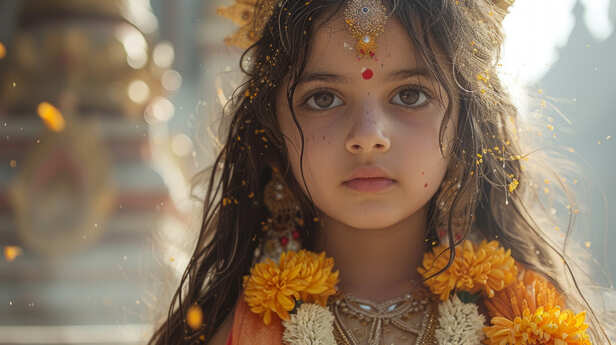 Young Goddess Parvati in the Himalayas