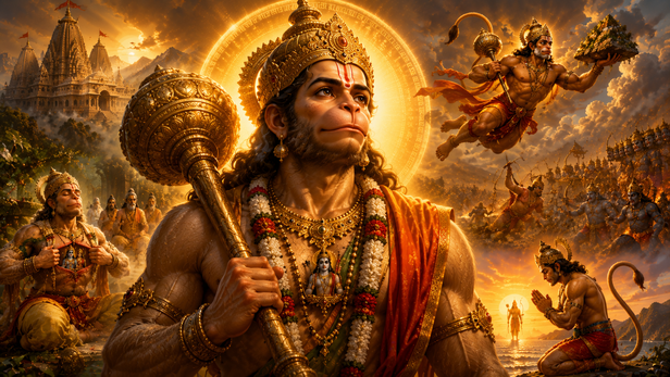 Ravana seated on his golden throne