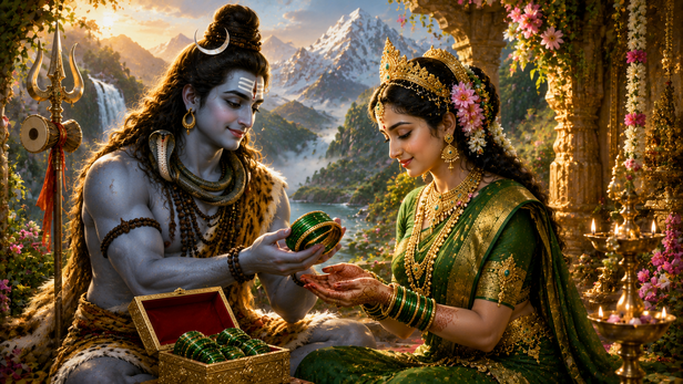 Lord Shiva Disguised as a Bangle Seller
