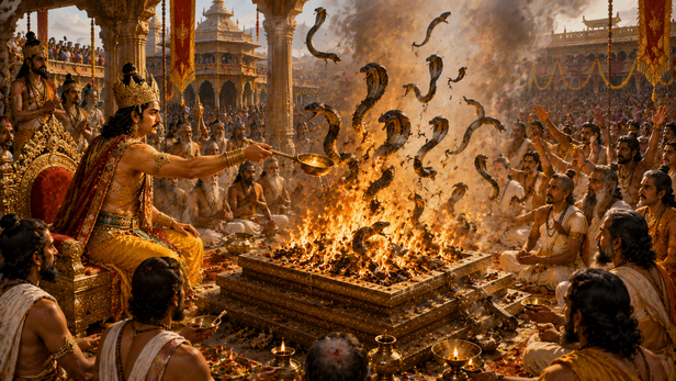 King Janamejaya Performing the Snake Sacrifice