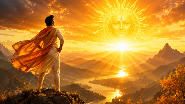 Rising sun symbolizing leadership and confidence