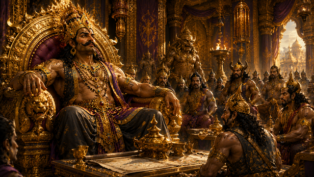 Ravana in the Royal Court