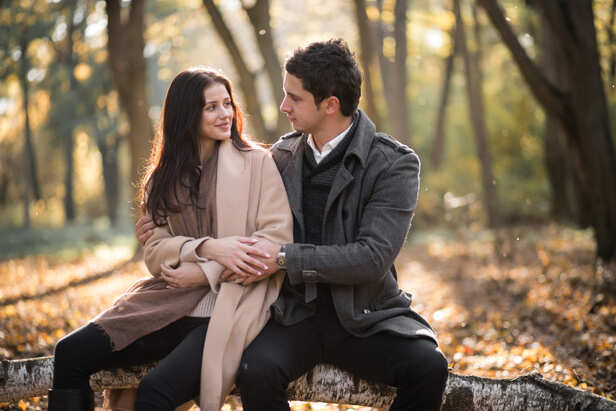 Married Couple Sitting Apart in Silence