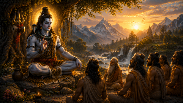 Pisces Symbol With Lord Shiva Background