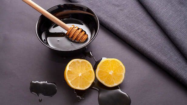 Honey and Lemon Face Mask in a Small Bowl