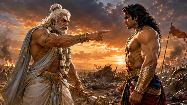 Krishna Tell Bhima to Break the Rules