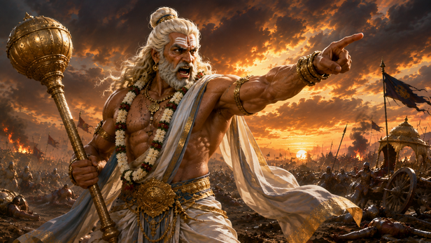 Balarama Expressing Anger on the Battlefield