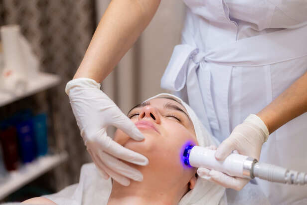 Woman with healthy and calm facial skin