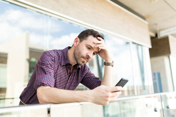 Stressed man