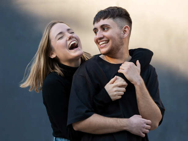 ​Couples laughing together