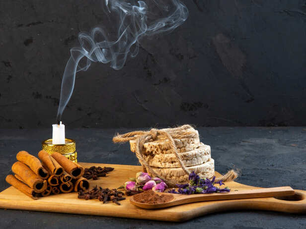 Natural sambrani resin and herbal incense