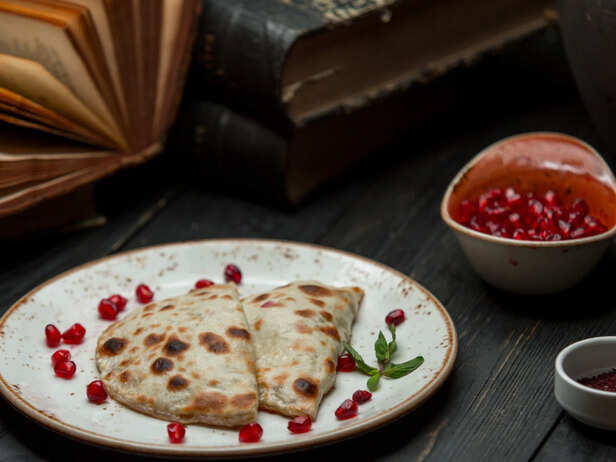 Traditional sattu paratha with curd