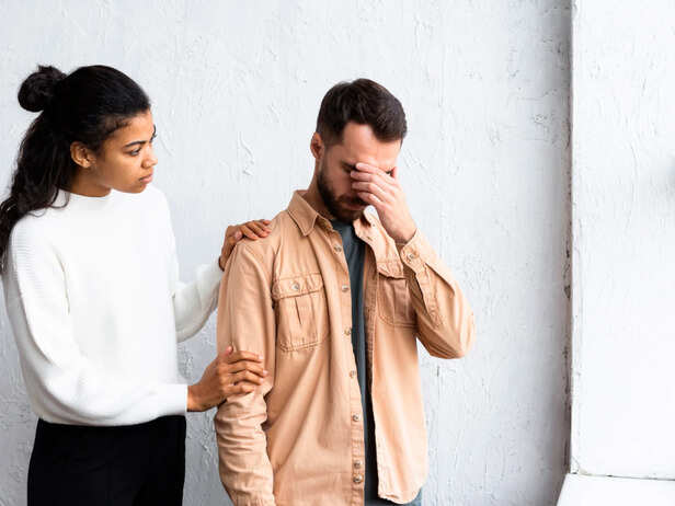 Irritated couple