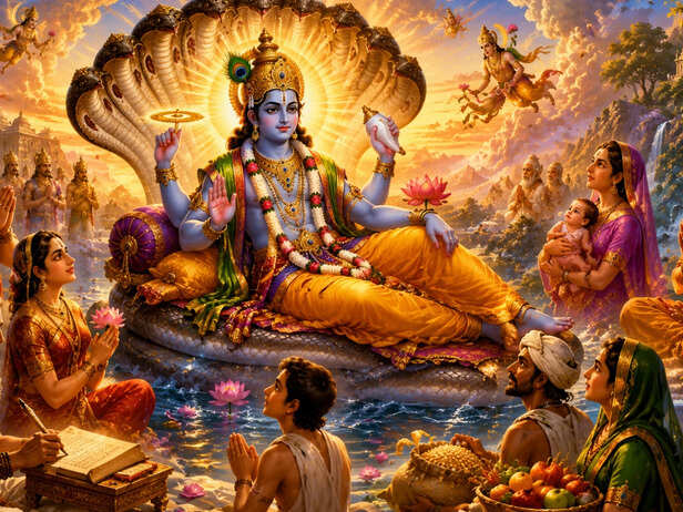 Lord Vishnu Entering Yog Nidra