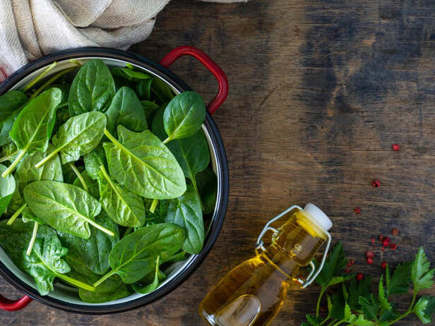 Fresh Spinach for Hair Health