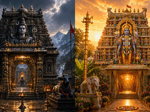 Entrance of Shiva and Vishnu Temples