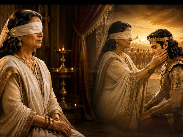 Gandhari Ever Remove Her Blindfold