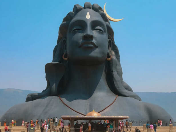 Ganga, Crescent Moon and Third Eye of Shiva