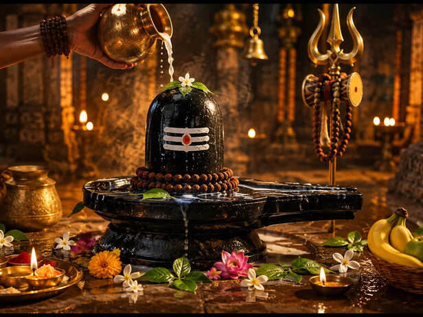 Shivling and pray