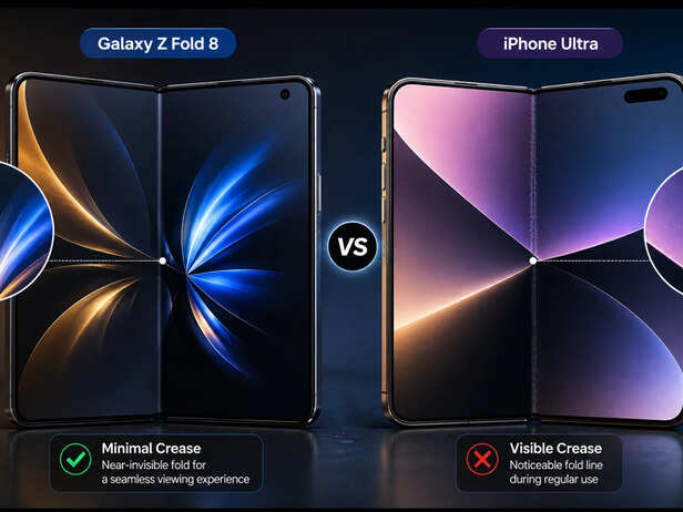 Foldable Smartphone Display and Crease Comparison