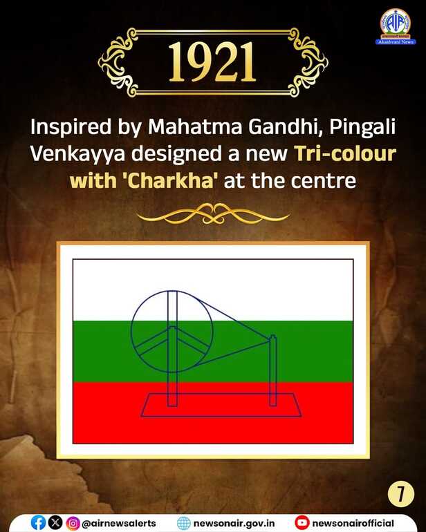 तिरंगे में आया चरखा