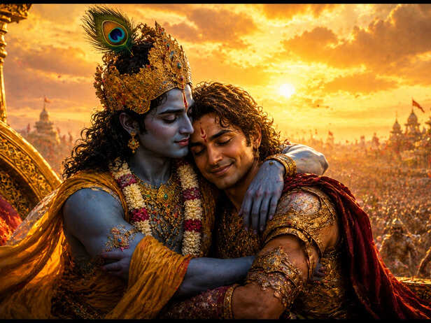 Lord Krishna Watching Over the World