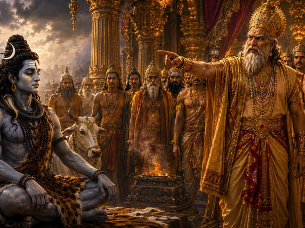 Daksha Looks Upon Shiva With Disapproval