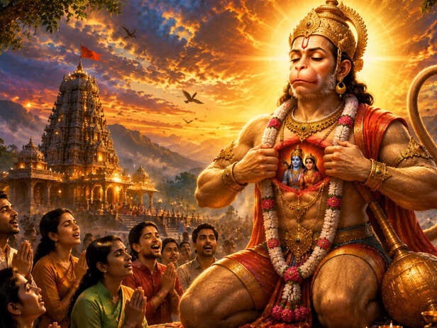 Hanuman Preparing to Cross the Ocean