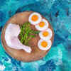 Chicken Portion Compared With Several Eggs