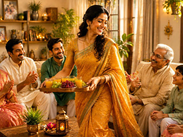 Joyful Woman Bringing Energy to Her Family