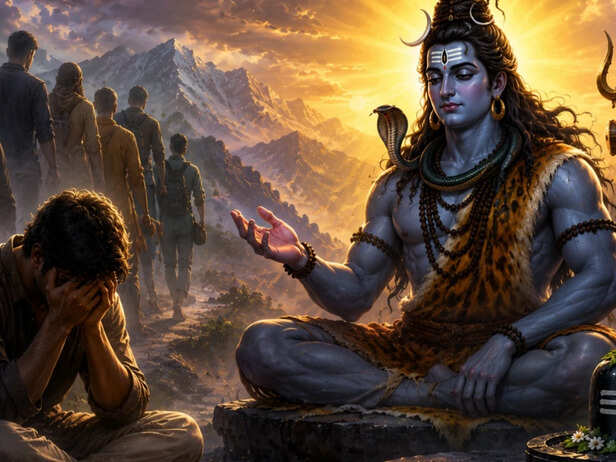 Divine Form of Lord Shiva with Sacred Symbols