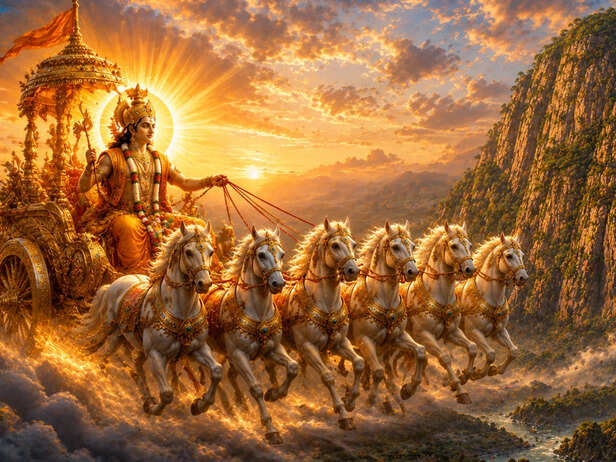 Surya Dev’s Chariot Approaching Vindhya
